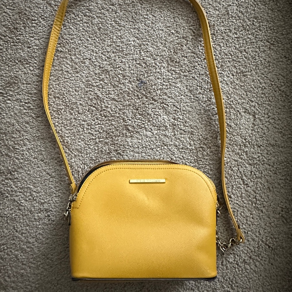 Steve Madden Yellow Crossbody Bag with Adjustable Strap